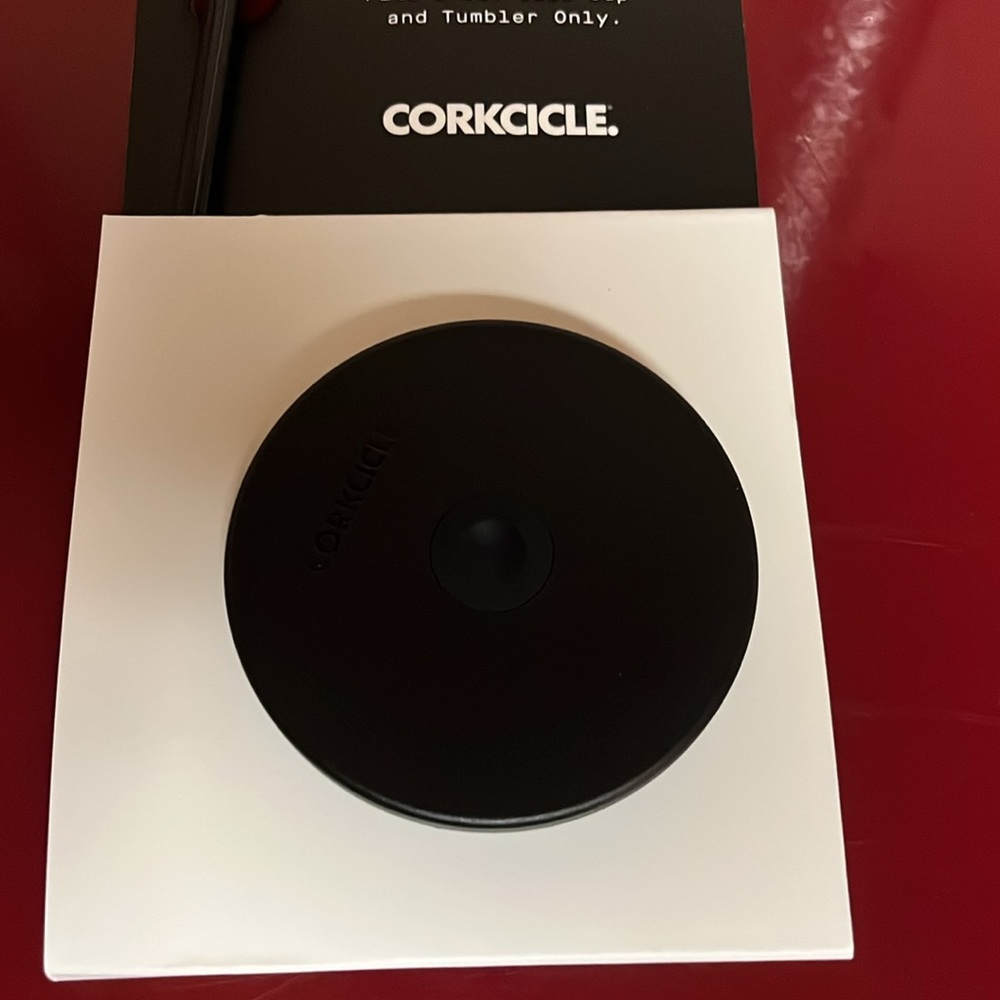 New Corkcicle 24oz Lid and Ceramic Straw for Cold Cup Tumbler Black